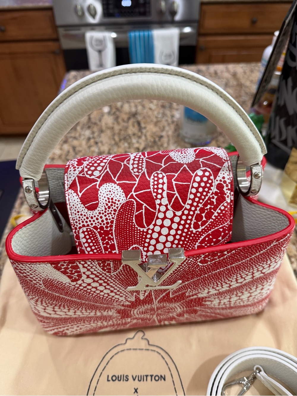 Pre-Loved Limited edition Yayoi Kusama Flower Infinity Dots Taurillon leather BB - Picture 2 of 8